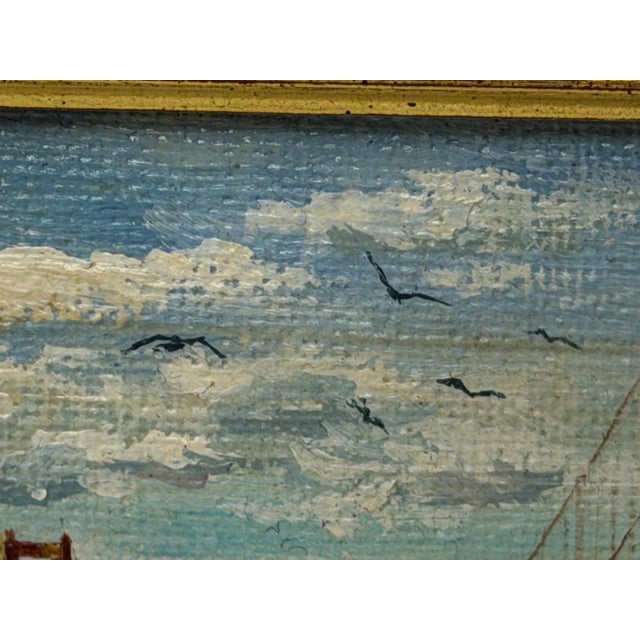 Vintage California Golden Gate Bridge Miniature Oil Painting by Jean Bowler, C. 1980 For Sale - Image 11 of 18
