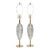 "Purity" Teardrop Shaped Rock Crystal Table Lamps With Brass Hardware by Spark Interior - a Pair For Sale