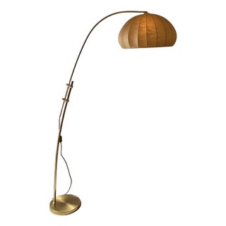Arc Lamp in Brass from Hustadt Leuchten, 1970s For Sale