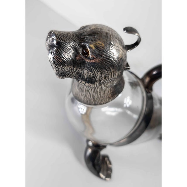 19th Century English Victorian Silverplate Walrus Seal Form Wine Decanter For Sale - Image 10 of 18