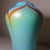 Vintage Hand Blown Baby Blue Pulled Feather Signed Williams Studio Glass Vase For Sale - Image 9 of 12