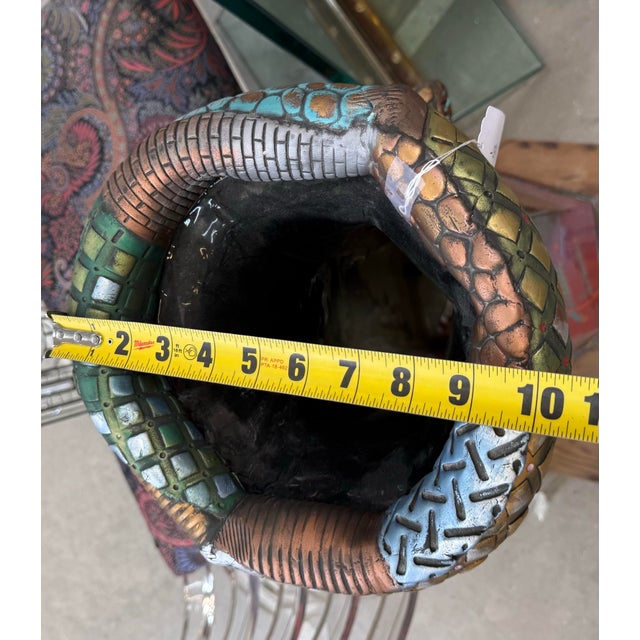 Vintage Large Abstract Sculpture Vase by Kimmberly Ioane Fine Art Pottery 24in For Sale In Atlanta - Image 6 of 7