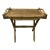 Vintage 1980’s Bamboo & Wicker Folding Tray Table For Sale