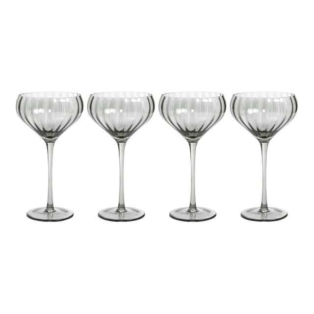 Malden Optic Cocktail Glasses - Smoke, Set of 4 For Sale