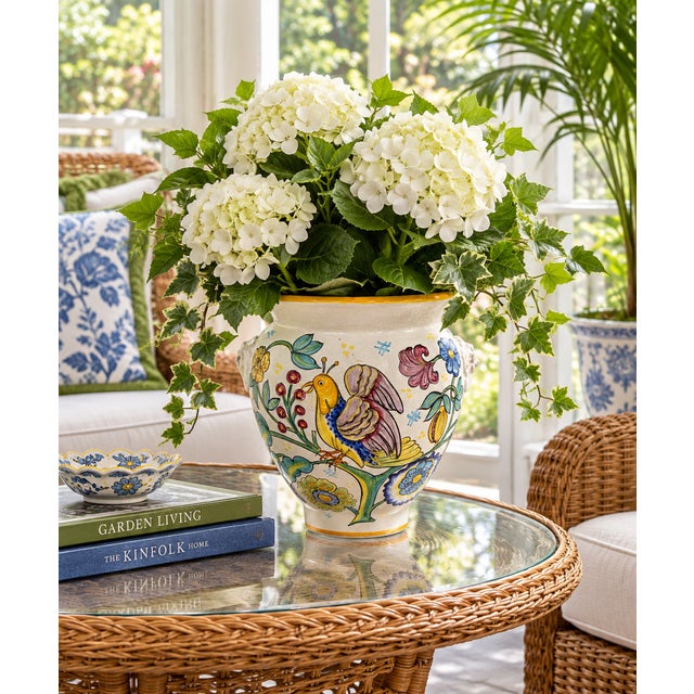 Mid-Late 20th Century Vintage Italian Majolica Cachepot Planter, Deruta Style For Sale - Image 18 of 18