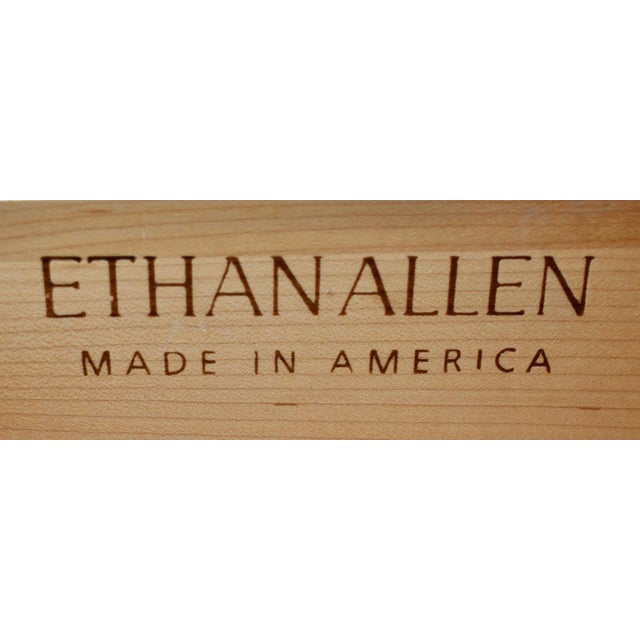 Vintage Ethan Allen Contemporary Style Three Drawer Solid Maple Nightstand For Sale - Image 13 of 13