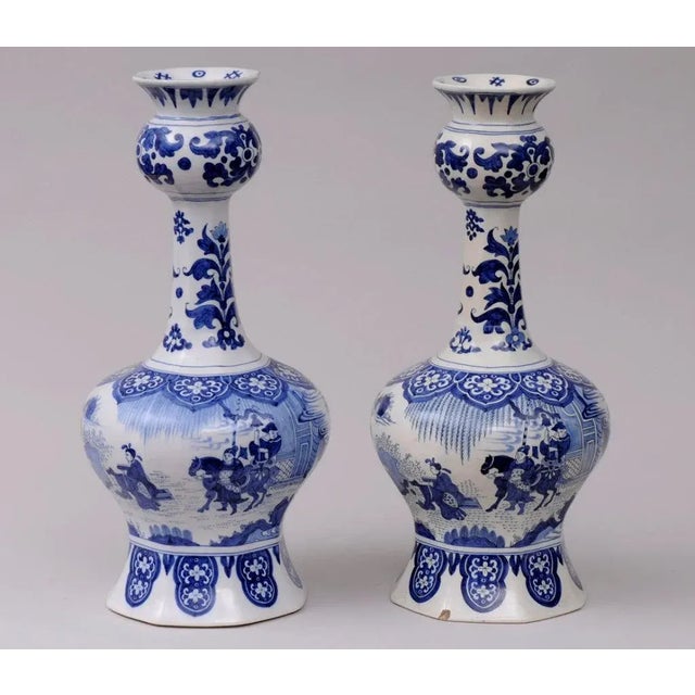 Mid 19th Century Dutch Delft Vases - a Pair For Sale - Image 5 of 9