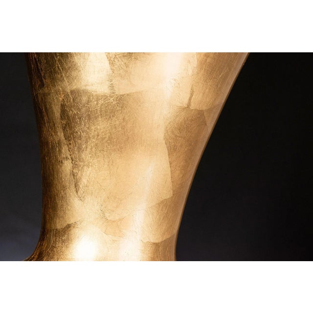 Gold Leaf Glass Lady Vase from VGnewtrend For Sale - Image 4 of 7