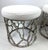 Metal Modern Faux Bois Nickel Plated Benches/ a Pair For Sale - Image 7 of 10
