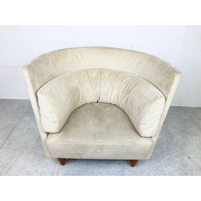 Vintage High Back Lounge Chair attributed to Ligne Roset, 1990s For Sale - Image 12 of 12