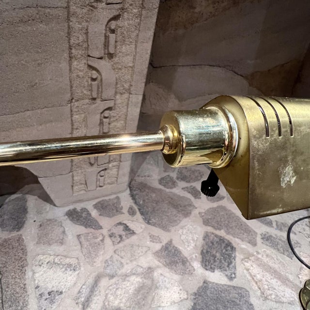 Metal 1980s Brass Pharmacy Floor Lamp Holtkötte , Adjustable Germany For Sale - Image 7 of 15