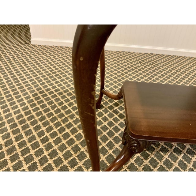 Vintage Two-Tier Mahogany Chippendale Style Side Table For Sale - Image 11 of 11