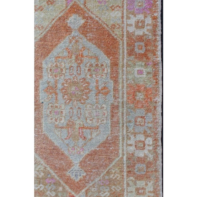 Measures: 2'7 x 4'2 Vintage Turkish Oushak Rug with Terracotta and Soft Pastel Accents 2'7 x 4'2. Keivan Woven Arts /...