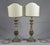 19th Century Candelabra Lamps in Lacquered Wood with Faux Marble Finish, Set of 2 For Sale - Image 6 of 8