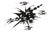 Brutalist Iron Wall Sculpture by M. Di Giovanni, 1970s For Sale