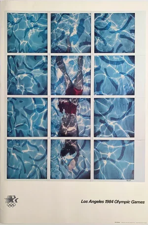 David Hockney Original 1984 La Olympics Poster