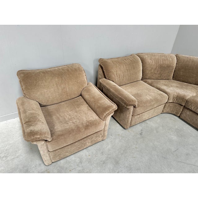 1970s Large Vintage Modular Sofa from Musterring International, Germany, 1970s, Set of 7 For Sale - Image 5 of 12