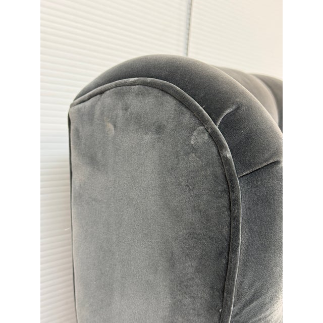 Lee Industries for Serena and Lily Bruno Velvet Tufted Chair For Sale - Image 11 of 12