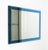 1980s Rectangular Wall Mirror with Blue Frame from FAB Crystal, Italy, 1980s For Sale - Image 5 of 12