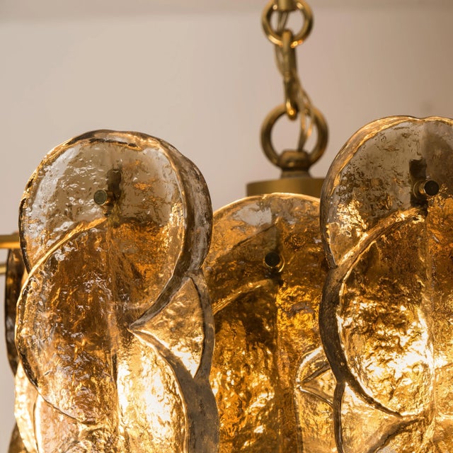 Large Citrus Swirl Smoked Glass Light Fixtures from Kalmar, 1969, Set of 4 For Sale - Image 17 of 18