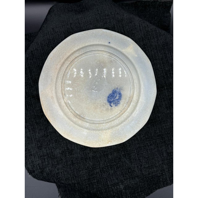 Ceramic Blue & White Plate 8.25" Staffordshire “Whampoa Pattern” Transferware For Sale - Image 7 of 9