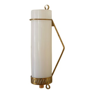 1950s Small Brass and Glass Wall Scone by Maria Lindeman, Finland For Sale