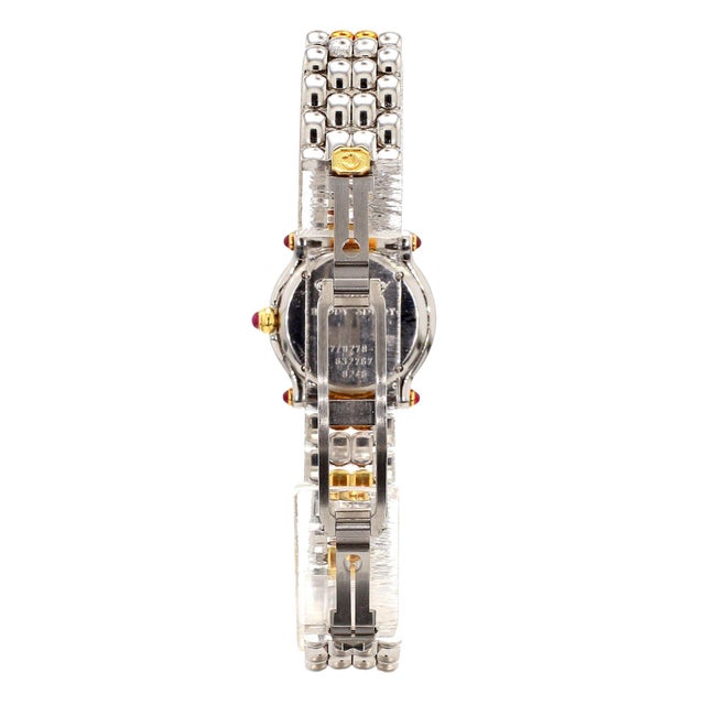 Chopard Happy Sport 8246 Two-Tone Floating Diamond and Ruby 1990 Vintage Watch For Sale In Miami - Image 6 of 11