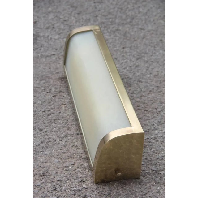 1950s Mid-Century Modern Brass and Acrylic Glass Sconce, 1950s For Sale - Image 5 of 6