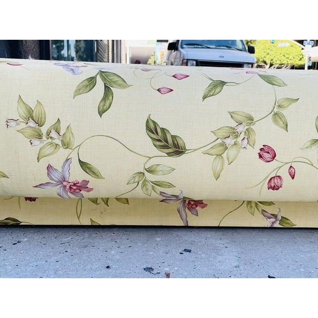 Vintage 1960s Floral Upholstered Twin Bed, Hollywood Regency Style For Sale - Image 14 of 15