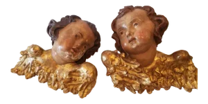 Antique Cherub Heads - a Pair