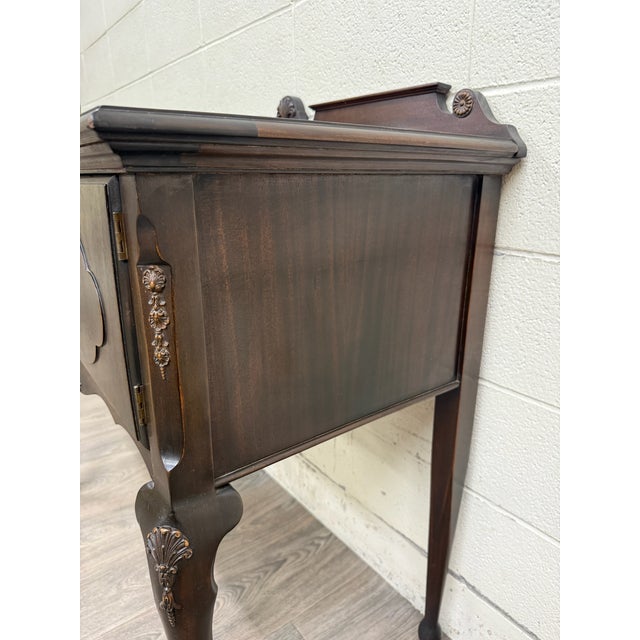 Vintage Georgian Revival Mahogany Tea Server Hostess Cabinet For Sale - Image 10 of 12