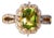 The 97th Avenue: Peridot and Natural Diamond Ring in Yellow Gold For Sale