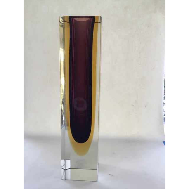 Glass 1980s Vintage Murano Glass Vase For Sale - Image 7 of 10