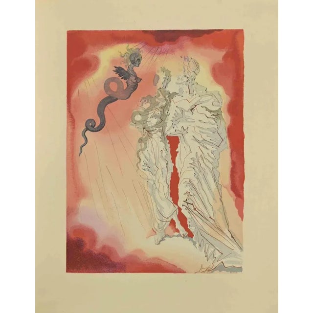 Salvador Dali, Black Devil, Woodcut, 1963 For Sale - Image 4 of 4