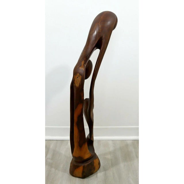 Mid Century Modern Abstract Figurative Wood Carving Floor Sculpture For Sale In Detroit - Image 6 of 10