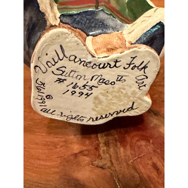 Figurative Valliancourt Folk Art Scherenschnitten Father Christmas 1994 For Sale - Image 3 of 6
