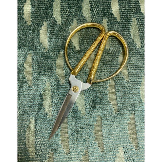 2020s Remnant S. Harris Haystack Velvet Metal Teal Geometric Upholstery Fabric For Sale - Image 5 of 5