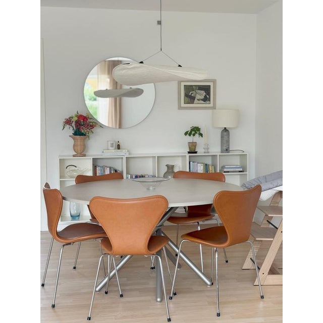 Hector Dining Table 140 with Light Concrete Top and Steel Legs by Eberhart Furniture For Sale - Image 12 of 18