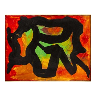Jack Roth "Rope Dancer #7" Acrylic on Canvas, 1980 For Sale