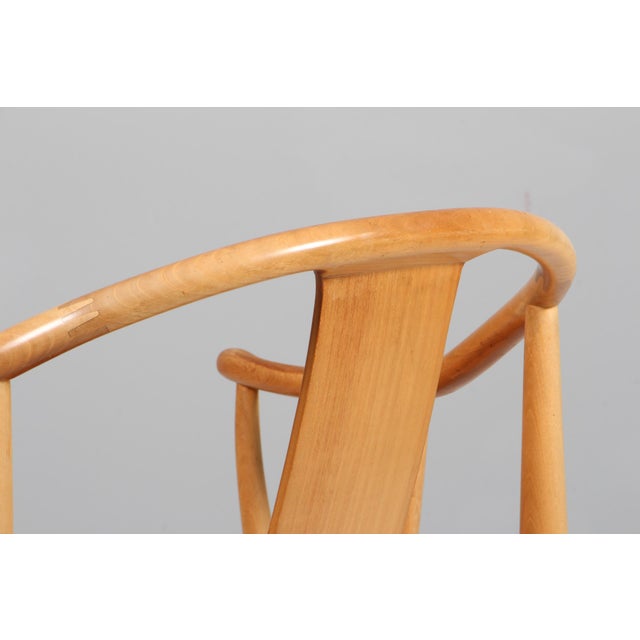 Wood Chinese 4283 Chair attributed to Hans J. Wegner for Fritz Hansen For Sale - Image 7 of 8