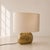 1970s Italian Massive Cast Brass Table Lamp With Oval Shade For Sale - Image 6 of 7