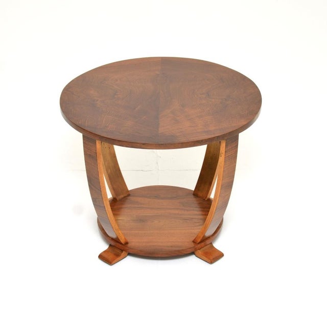 Brown Art Deco Figured Walnut Occasional Side, 1930s For Sale - Image 8 of 8
