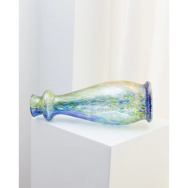 Multicolored Murano Glass Vase, 1970s For Sale - Image 8 of 11