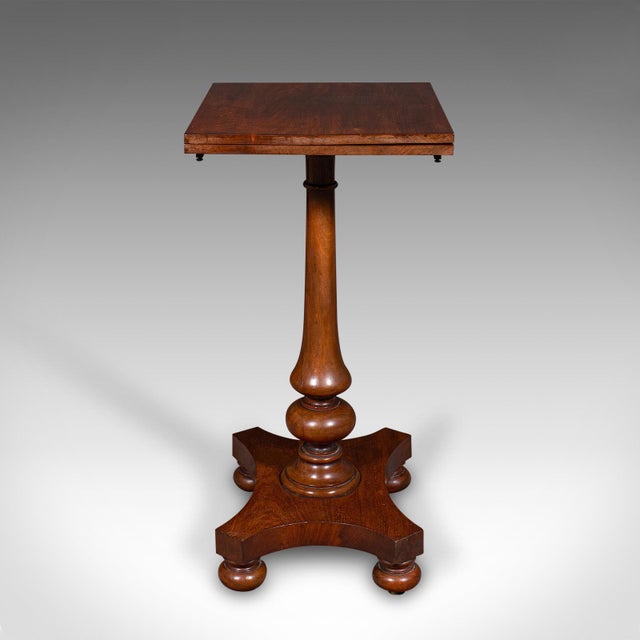 Brown Antique Calligrapher's Extending Table, English, Cantilever, Chairside, Regency For Sale - Image 8 of 12