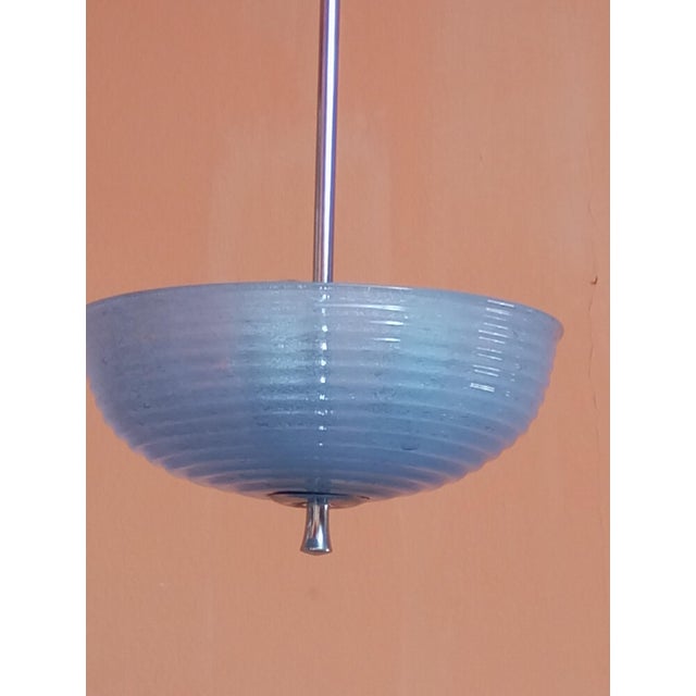 1960s Pulegoso Light Blue Glass Chandelier by Barovier & Toso, Murano, 1960s For Sale - Image 5 of 16