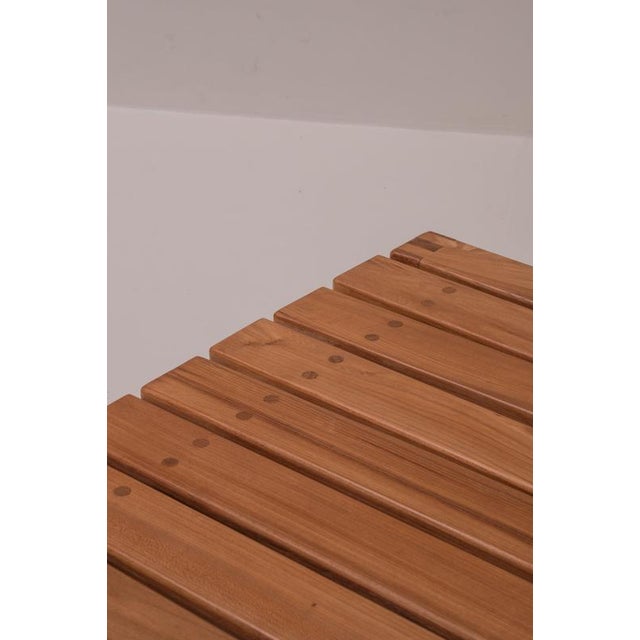 Low Coffee Table Bench in Pine by Maison Regain, France, 1970s For Sale - Image 4 of 13