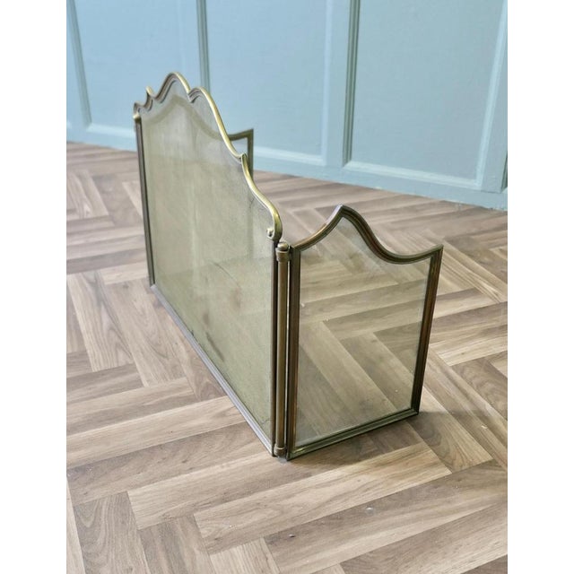 1900 - 1909 French Brass Fold Fire Guard, 1900s For Sale - Image 5 of 8