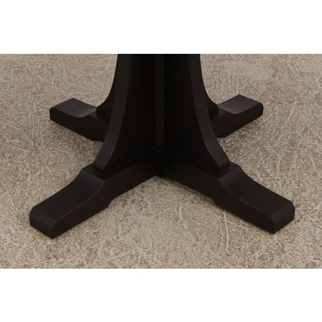Stickley Mission Oak Round Dining Table For Sale In Philadelphia - Image 6 of 14