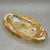 Orange Vintage Indiana Glass “Lily Pons Sunflower” Marigold Carnival Glass Relish Dish With Handles For Sale - Image 8 of 9