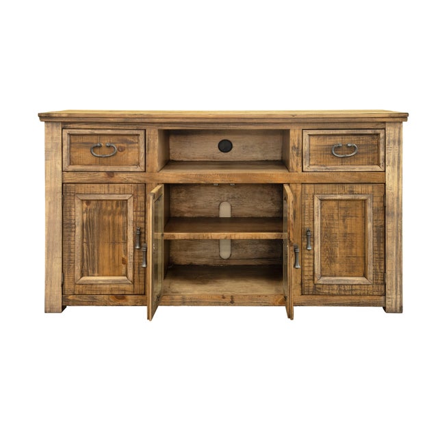 Westwood Rustic Solid Wood Tv Stand - 60", 70", 80" For Sale In Chicago - Image 6 of 8